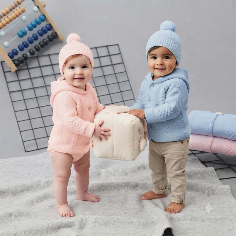 BEBEK TRİKO HIRKA ÇİFT KATLI 3-9 AY STANDART