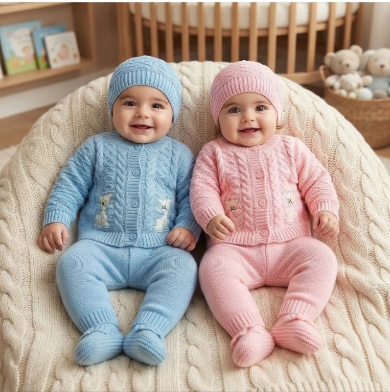 BEBEK TRİKO TAKIM 4'LÜ SET